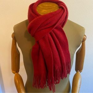 Hardenglen Scarf Made in Scotland 100% Cashmere Red 70 x 12“